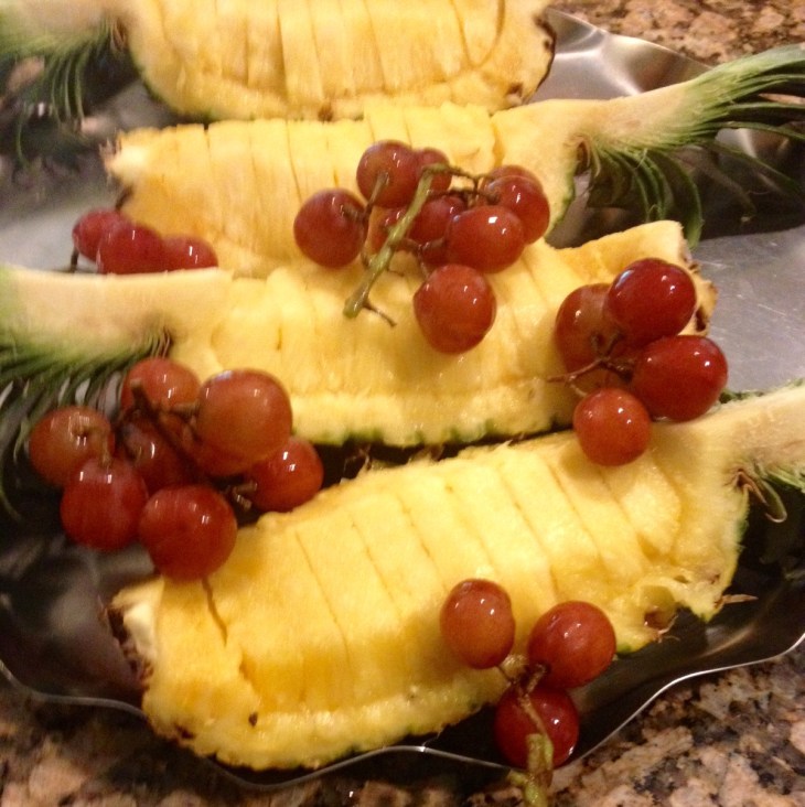Pineapple with Grapes